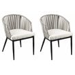 SEI Furniture Melilani Wicker Outdoor Chairs in Gray (Set of 2)