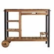 SEI Furniture Murcott Contemporary Wood Outdoor Bar Cart in Natural