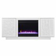 SEI Furniture Delgrave Wood Color Changing Fireplace in White
