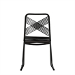 SEI Furniture Padko Metal Outdoor Rope Chairs in Black (Set of 2)