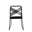SEI Furniture Padko Metal Outdoor Rope Chairs in Black (Set of 2)