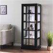 SEI Furniture Burland Transitional Wood Tall Curio Cabinet in Black