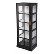 SEI Furniture Burland Transitional Wood Tall Curio Cabinet in Black