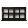 SEI Furniture Byward Transitional Wood Curio Cabinet in Black