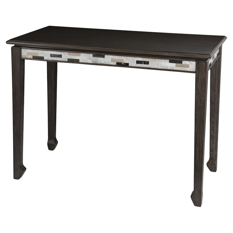SEI Furniture Hadersley Traditional Wood Counter Table in Gray
