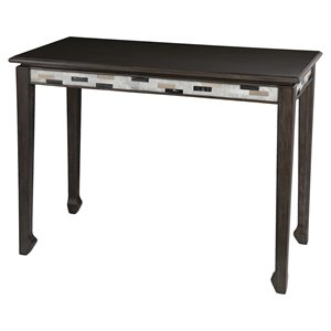 sei furniture hadersley traditional wood counter table in gray