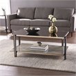 SEI Furniture Thornsett Metal Cocktail Table with Mirrored Top in Gold