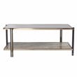 SEI Furniture Thornsett Metal Cocktail Table with Mirrored Top in Gold
