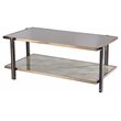SEI Furniture Thornsett Metal Cocktail Table with Mirrored Top in Gold