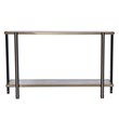 SEI Furniture Thornsett Metal Console Table with Mirrored Top in Gold