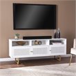 SEI Furniture Mursley 3-Shelf Wood Media Storage Console in White