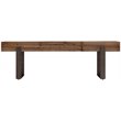 SEI Furniture Dunlin Rustic Industrial Wooden Bench in Natural Reclaimed