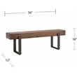 SEI Furniture Dunlin Rustic Industrial Wooden Bench in Natural Reclaimed