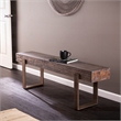 SEI Furniture Dunlin Rustic Industrial Wooden Bench in Natural Reclaimed