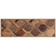 SEI Furniture Dorville Patchwork Wood Top Console Table in Brass
