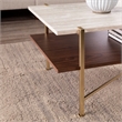 Southern Enterprises Ardmillan Wood and Iron Rectangular Cocktail Table in Brass