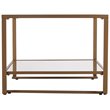 SEI Furniture Horten Glass Top Coffee Table in Gold