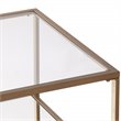 SEI Furniture Horten Glass Top Coffee Table in Gold