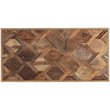 SEI Furniture Dorville Patchwork Wood Top Coffee Table in Brass
