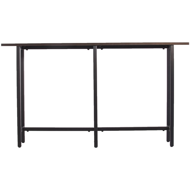 Southern Enterprises Hendry Long Narrow Wooden Console Table in Matte Black