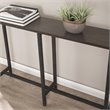 Southern Enterprises Hendry Long Narrow Wooden Console Table in Matte Black