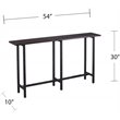 Southern Enterprises Hendry Long Narrow Wooden Console Table in Matte Black