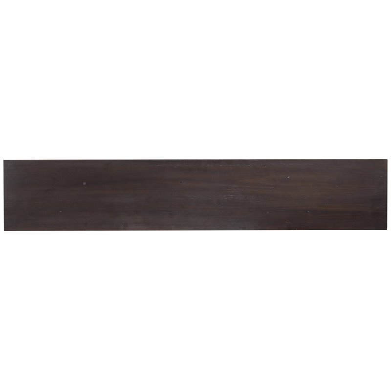 Southern Enterprises Hendry Long Narrow Wooden Console Table in Matte Black