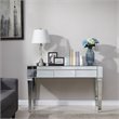 SEI Furniture Darien Glam Mirrored Writing Desk in Silver