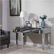 SEI Furniture Darien Glam Mirrored Writing Desk in Silver