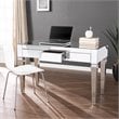 SEI Furniture Darien Glam Mirrored Writing Desk in Silver