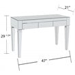 SEI Furniture Darien Glam Mirrored Writing Desk in Silver
