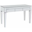 SEI Furniture Darien Glam Mirrored Writing Desk in Silver