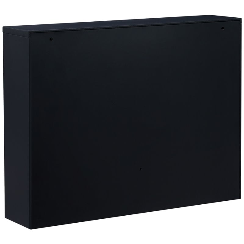 SEI Furniture Wooden Wall Mounted Laptop Desk in Black