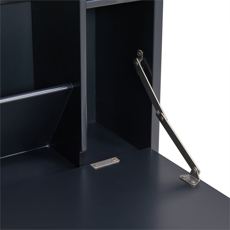 SEI Furniture Wooden Wall Mounted Laptop Desk in Black