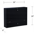 SEI Furniture Wooden Wall Mounted Laptop Desk in Black