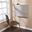 SEI Furniture Wooden Wall Mounted Laptop Desk in Gray
