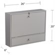 SEI Furniture Wooden Wall Mounted Laptop Desk in Gray