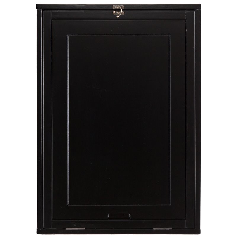 SEI Furniture Wooden Fold-Out Convertible Desk in Black
