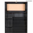 SEI Furniture Wooden Fold-Out Convertible Desk in Black