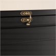 SEI Furniture Wooden Fold-Out Convertible Desk in Black