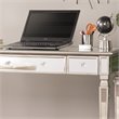 SEI Furniture Wedlyn Engineered Wood Computer Desk in Mirror with Matte Silver