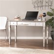 SEI Furniture Wedlyn Engineered Wood Computer Desk in Mirror with Matte Silver