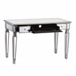 SEI Furniture Wedlyn Engineered Wood Computer Desk in Mirror with Matte Silver