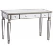 SEI Furniture Wedlyn Engineered Wood Computer Desk in Mirror with Matte Silver