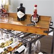SEI Furniture Mayson Tray Top Bar Cart in Black and Natural