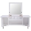 Southern Enterprises Wooden Wall Mounted Vanity Desk with Mirror in White