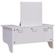 Southern Enterprises Wooden Wall Mounted Vanity Desk with Mirror in White