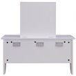 Southern Enterprises Wooden Wall Mounted Vanity Desk with Mirror in White