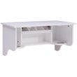 Southern Enterprises Wooden Wall Mounted Vanity Desk with Mirror in White