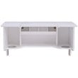 Southern Enterprises Wooden Wall Mounted Vanity Desk with Mirror in White